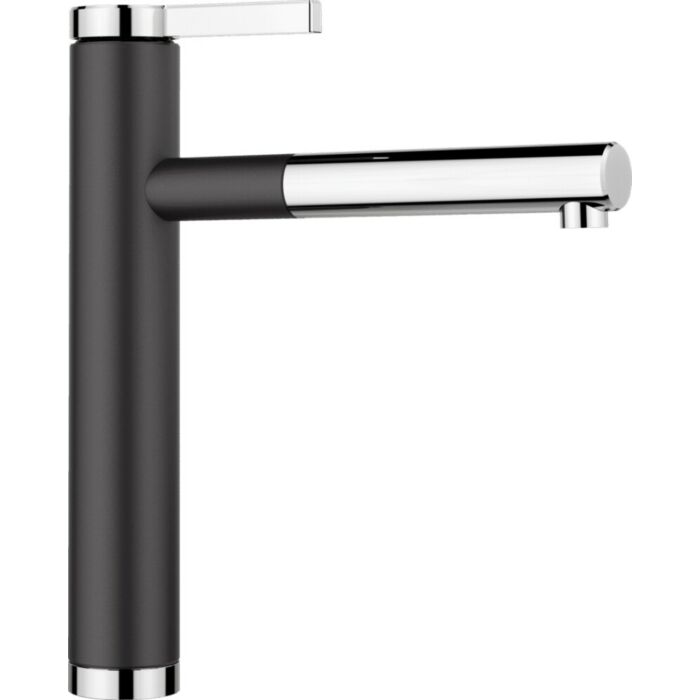 blanco Linee-S Individual Küchenmischer mit Handbrause - schwarz/chrom