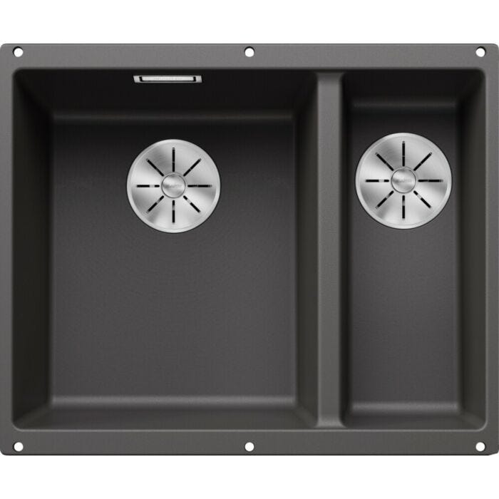 blanco Subline 340/160-U 1 Becken und 1/2 Unterbauspüle 56 x 46 - steingrau