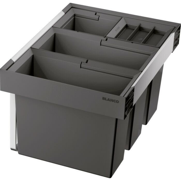 blanco Flexon II Low 60/4 Sistema per la raccolta differenziata - 15 l x 2 + 6 l x 2 - grigio