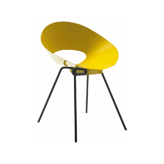 matrix KD04 Chair with shell in curved sheet metal with legs in drawn steel painted with epoxy powder