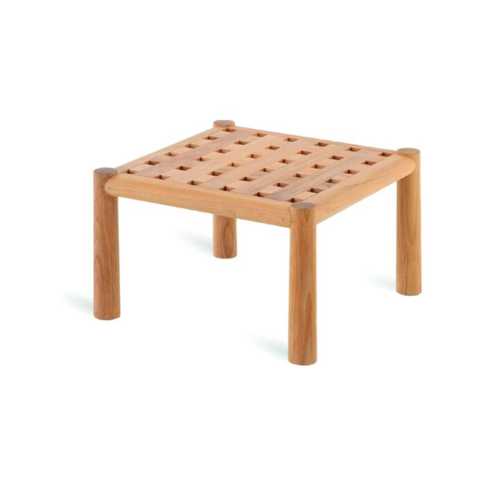 unopiù PEVERO Fixed coffee table 50 x 50 cm in teak wood