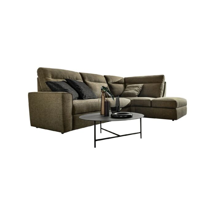 samoa SWING SLICK RELAX COLLECTION 2-Sitzer-Sofa | 3 Sitze | mit Bank | mit Stoffhalbinsel | Haut | Öko-Leder - fester Sitz | ausziehbar - optionales Entspannungssystem