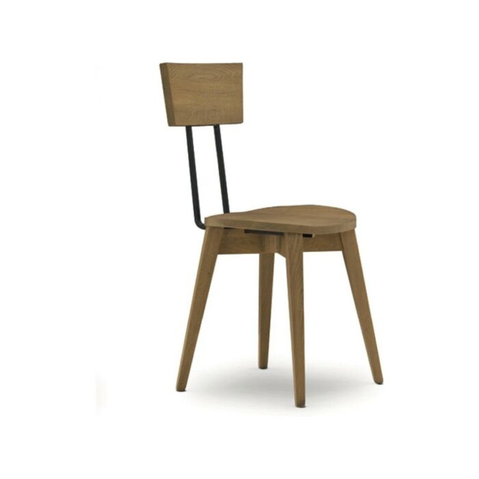 devina nais AIDA Chair in solid oak wood with structural elements in anthracite iron