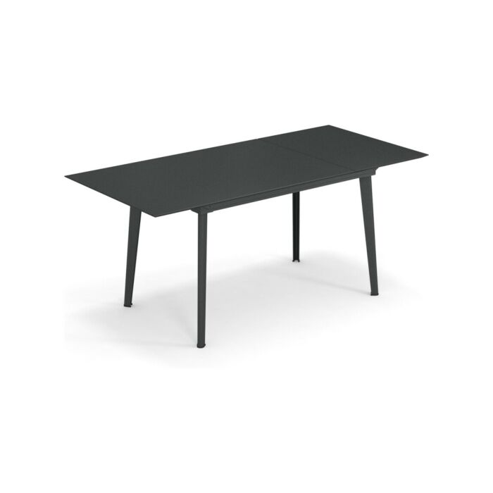 emu 3484 Plus4 Table extensible avec structure en acier laqué et plateau en tôle - fer antique
