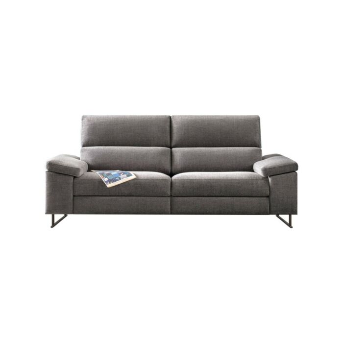 samoa SPACE LOOK RELAX COLLECTION 2-Sitzer-Sofa | 3 Sitze | mit Bank | mit Stoffhalbinsel | Haut | Öko-Leder – optionale Aufbewahrungsarmlehne – fester Sitz | ausziehbar - optionales Entspannungssystem
