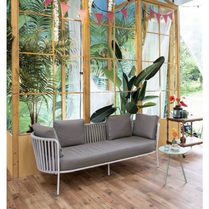 vermobil Daisy Rope DE73X Daisy Rope 3-seater sofa with lacquered metal structure and fabric seat