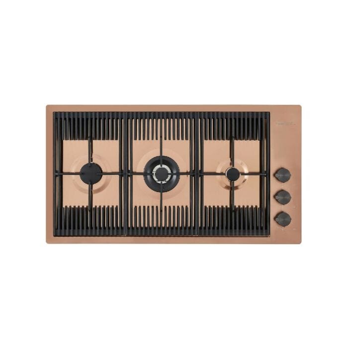 foster 7680008 Milanello PVD Piano cottura a gas cm 87 - PVD copper
