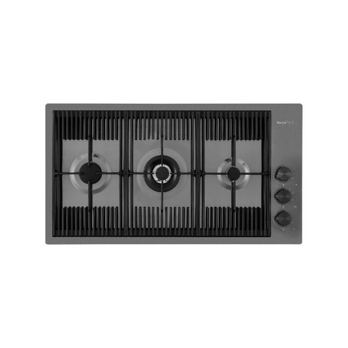 foster 7680006 Milanello PVD Piano cottura a gas cm 87 - PVD gun metal