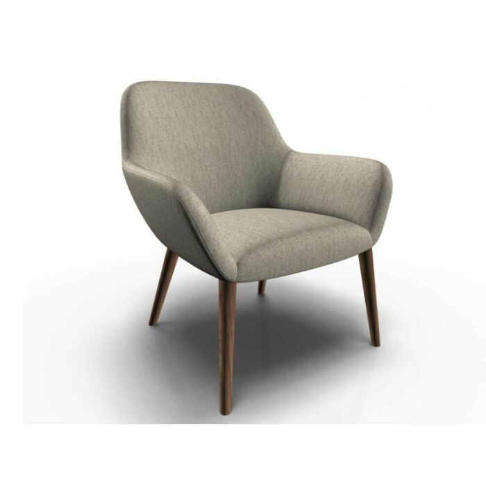 quadrifoglio group CITY LOUNGE BASSA LEGNO Design Living Poltrona con struttura in legno e rivestimento in tessuto | pelle | ecopelle