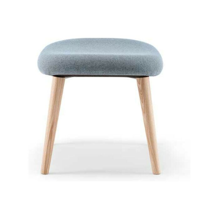quadrifoglio group CITY LOUNGE LEGNO Design Living Footstool with wooden structure and fabric covering | skin | faux leather