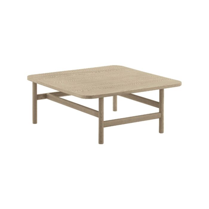 tomasella HOOD Rectangular fixed coffee table | square with wooden structure and top
