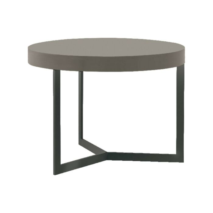 tomasella JOY PLUS Table basse ronde avec structure en métal et plateau texturé | laqué - 3 tailles
