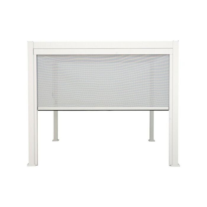bizzotto 0795796 Ocean Tenda a rullo per pergola lato 3m con struttura in alluminio e telo in tessuto - bianco
