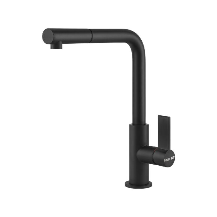 foster Omega Plus Matt Black Miscelatore cucina con doccetta - nero opaco