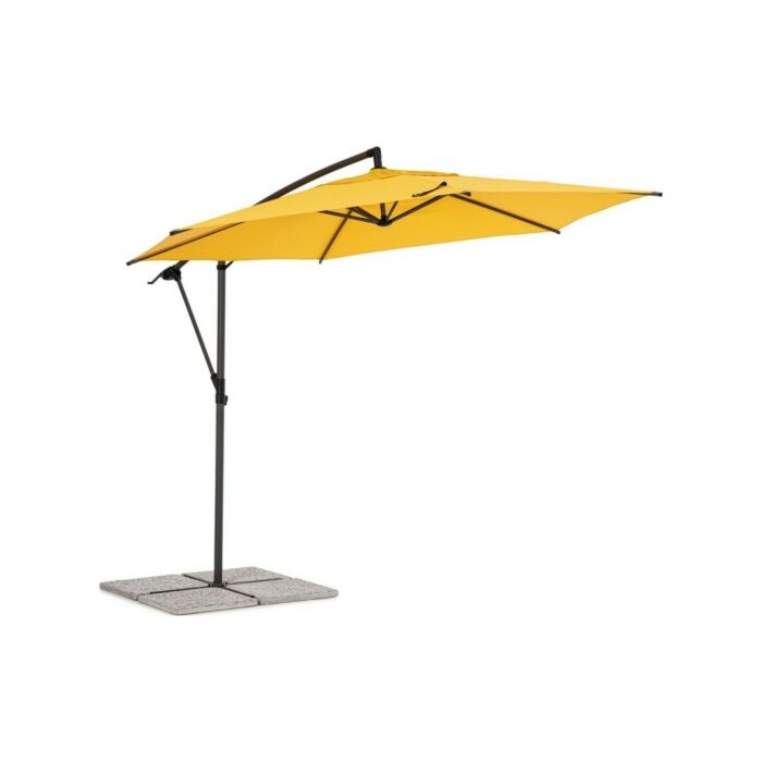 bizzotto yes 0795760 Tropea 3m cantilever umbrella with metal structure and fabric cover - anthracite/mimosa