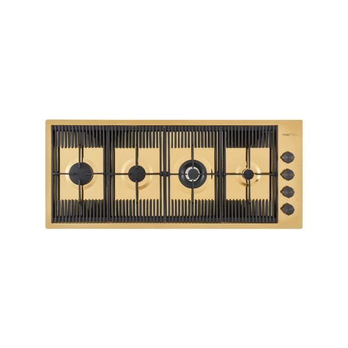 foster 7681009 Milanello PVD Piano cottura a gas cm 111 - PVD oro