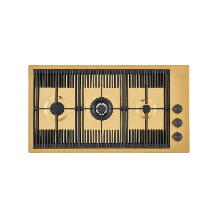 foster 7680009 Milanello PVD Piano cottura a gas cm 87 - PVD oro