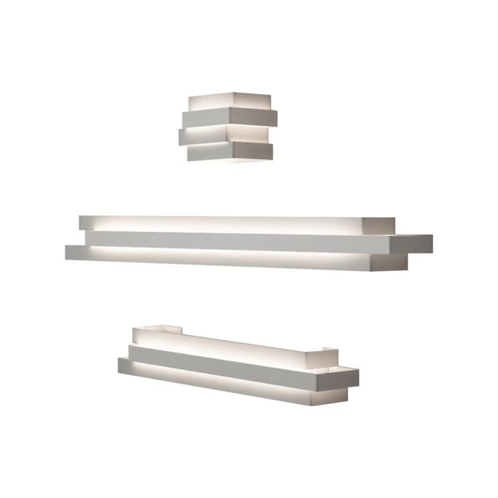 quadrifoglio group ESCAPE Design Lighting Applique a led in metallo bianco | bronzo | corten | oro - 3 misure - dimmer opzionale