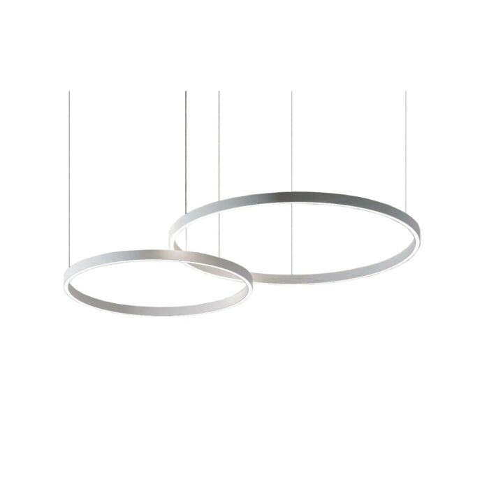 quadrifoglio group PLANET Design Lighting White metal led chandelier | bronze | corten | gold - optional dimmer