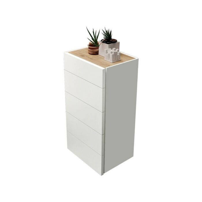 maronese acf EDEN Settimanale 5 cassetti con struttura in melaminico | laccato - top opzionale in vetro laccato