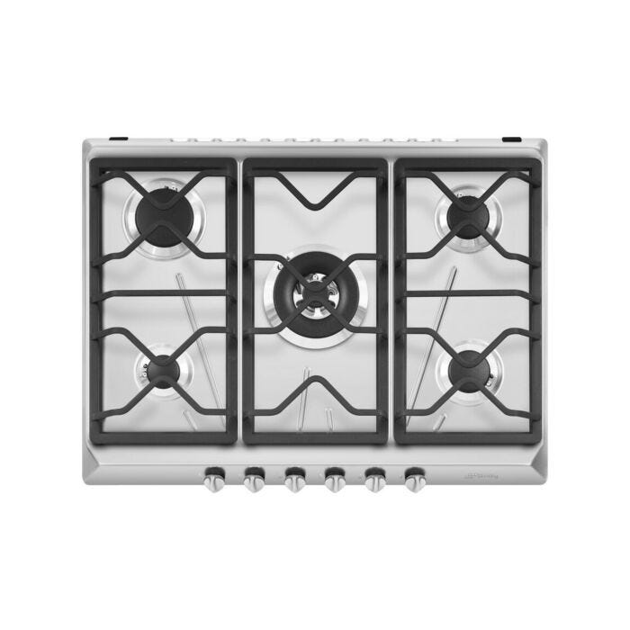 smeg design SRV576O Contemporanea Gasherd cm. 70/75 - Edelstahl