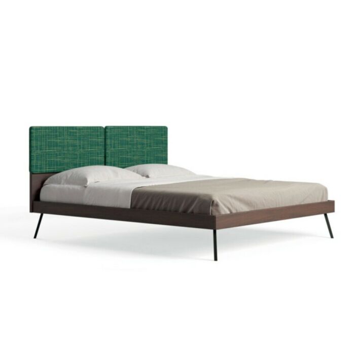 orme CECILIA NIGHT LIGHT COLLECTION Letto piazza e mezza | matrimoniale con testiera imbottita in tessuto | ecopelle - senza rete | con rete | con contenitore