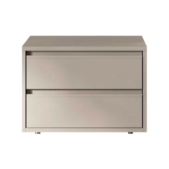 orme FILO NIGHT LIGHT COLLECTION Bedside table with 2 drawers in melamine with handles in lacquered plastic