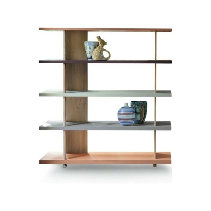 devina nais LIBRERIA ZERO.16 ALTA Living & More Double-sided bookcase H 158 cm in solid wood with 5 shelves