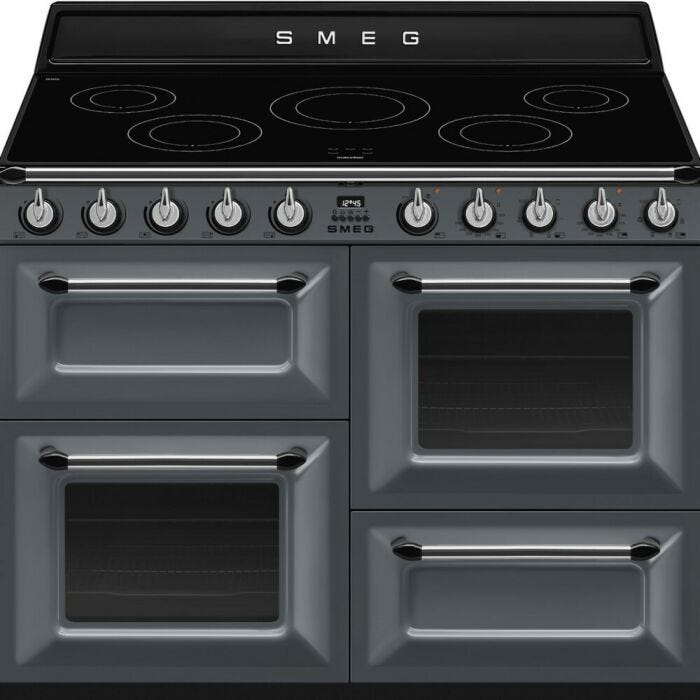 smeg design TR4110IGR2 Victoria cucina da accosto cm. 110x60 - piano induzione + 3 forni - slate grey