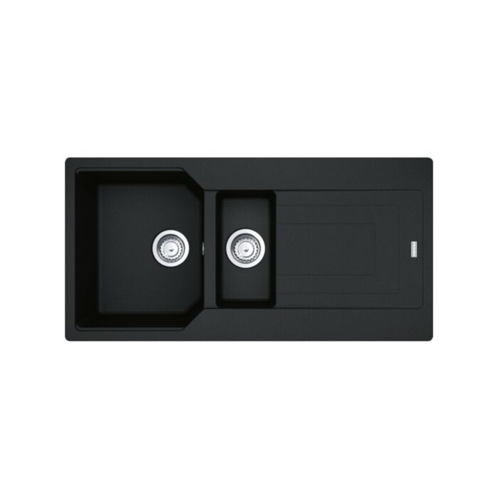 franke UBG 651 Urban Lavello 1 vasca e 1/2 incasso 100 x 50 cm con gocciolatoio reversibile - nero