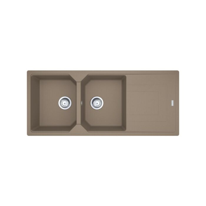 franke UBG 621 Urban Lavello 2 vasche incasso 116 x 50 cm con gocciolatoio reversibile - oyster