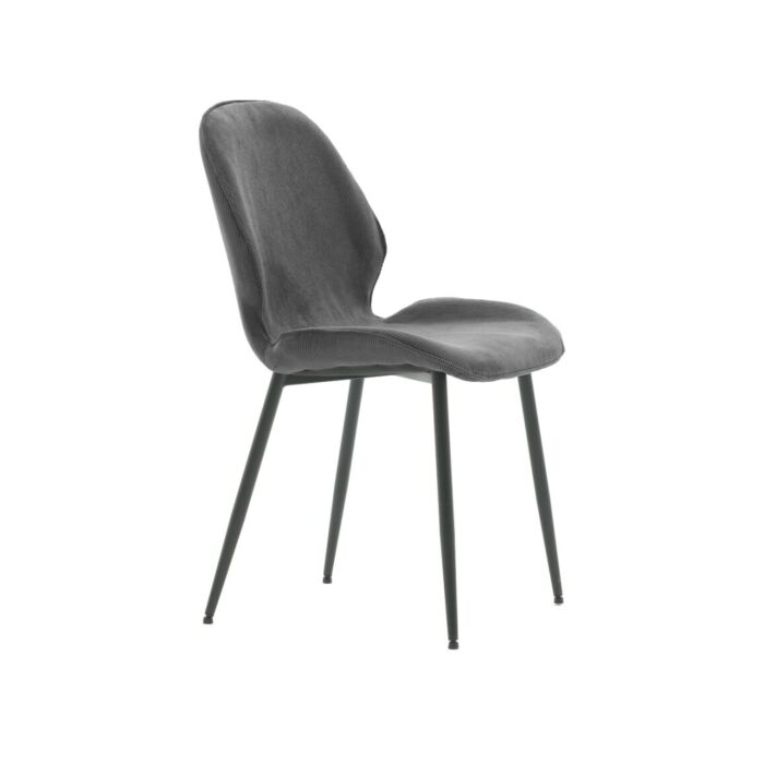 devina nais CITY Chair with black metal structure and corduroy covering