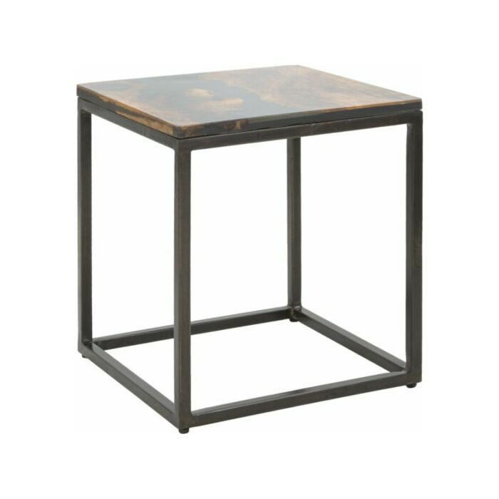 mauro ferretti 142455000Q Mustang Fixed coffee table with metal structure and wooden top