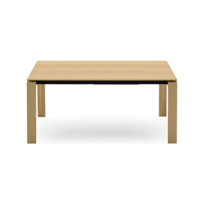 devina nais VOGUE Table rectangulaire extensible avec plateau en placage de chêne et pieds en bois massif