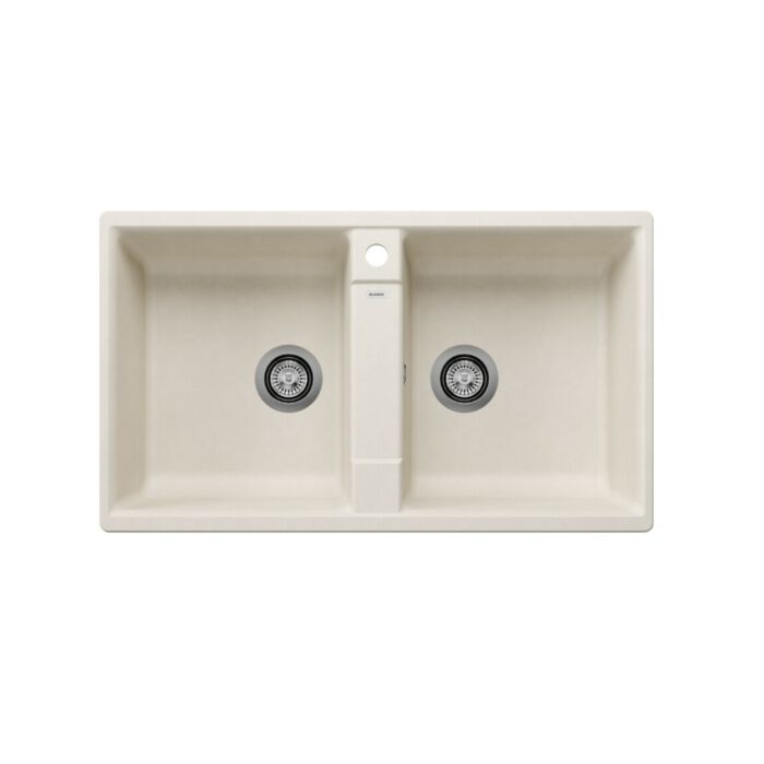 blanco Zia 9 2 bowl overmount sink cm. 86 x 50 - soft white