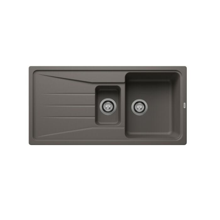 blanco SONA 6 S 1 bowl and 1/2 overtop sink cm. 100 x 50 with reversible drainer - volcano grey