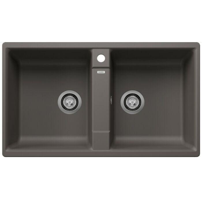 blanco Zia 9 2 bowl overmount sink cm. 86 x 50 - volcano grey