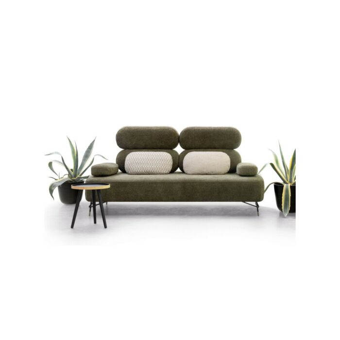 samoa AVALON DIVINE FLEX COLLECTION 2 seater sofa | 3 seats | with bench | with peninsula | fabric armchair | eco-leather with metal feet - translating backrests