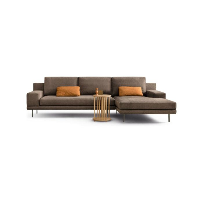 samoa WISE ESSENTIAL HANDY 2 seater sofa | 3 seats | with bench | with fabric peninsula | eco leather | leather - optional electric footrest