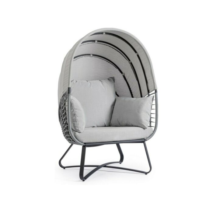 bizzotto yes 0790607 ELDON Armchair with painted steel structure and gray fabric seat