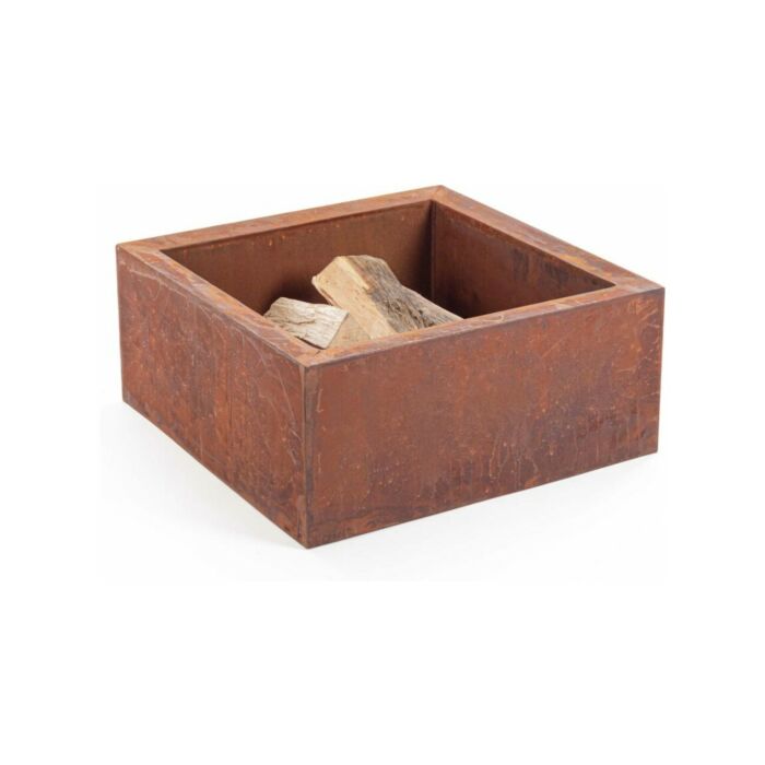 bizzotto yes 0782455 Nebraska Quadrato Braciere 60x26 con struttura in acciaio - ruggine