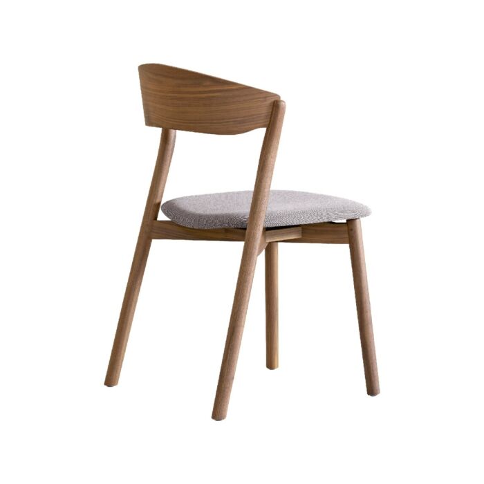 miniforms Tube Sedia con struttura in legno e seduta in legno | tessuto
