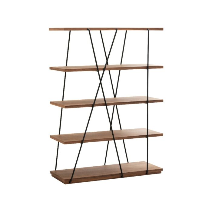 miniforms Matassa Libreria con struttura in metallo e mensole in legno | laccato