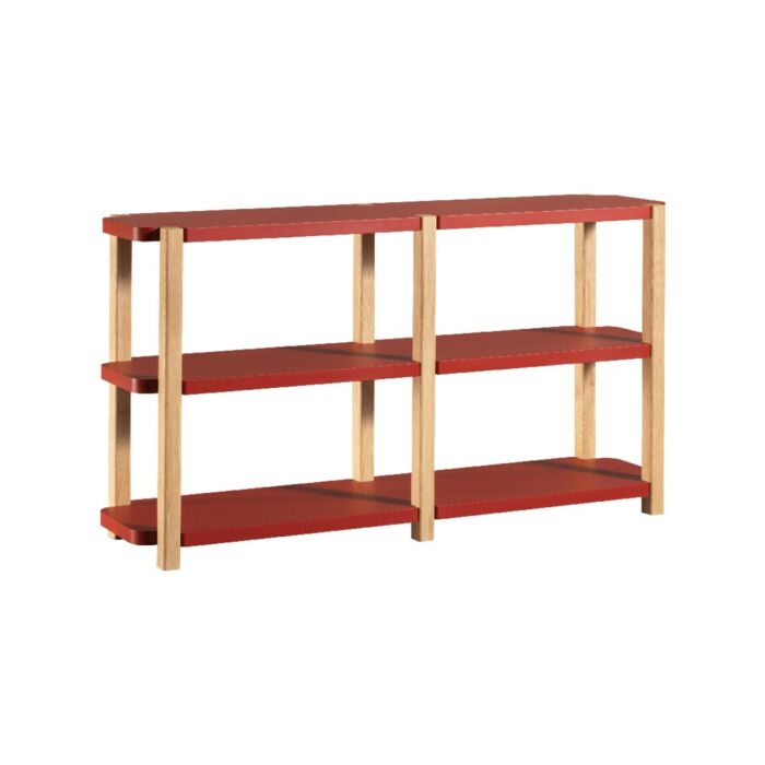 miniforms Palinfrasca Libreria modulare con struttura in legno e mensole in laccato