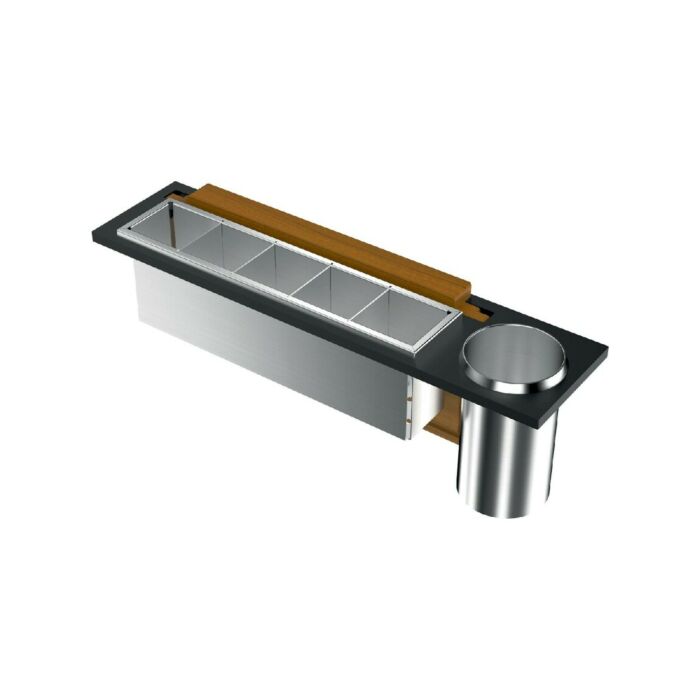 foster 8100703 Kit accessori per canale attrezzato 56 x 14 - black