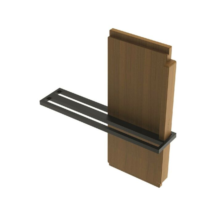 foster 8100707 Kit tagliere in legno e supporto per canale attrezzato 38 x 9 - black