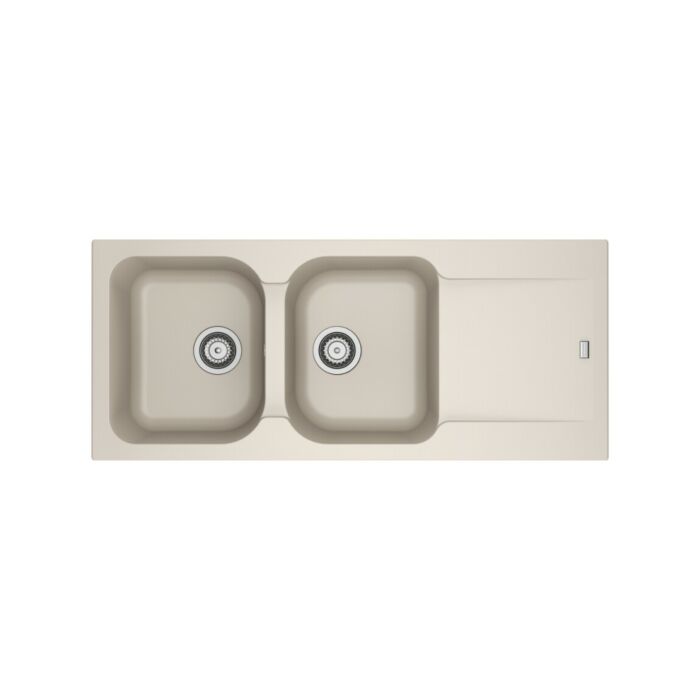 franke KID 621-116 Kite Lavello 2 vasche incasso 116 x 50 con gocciolatoio reversibile - beige