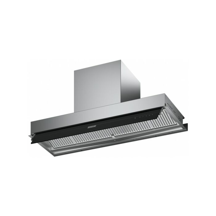 franke FMY DRIP-FREE 90 KL Mythos Cappa sottopensile cm. 90 - inox satinato/vetro nero