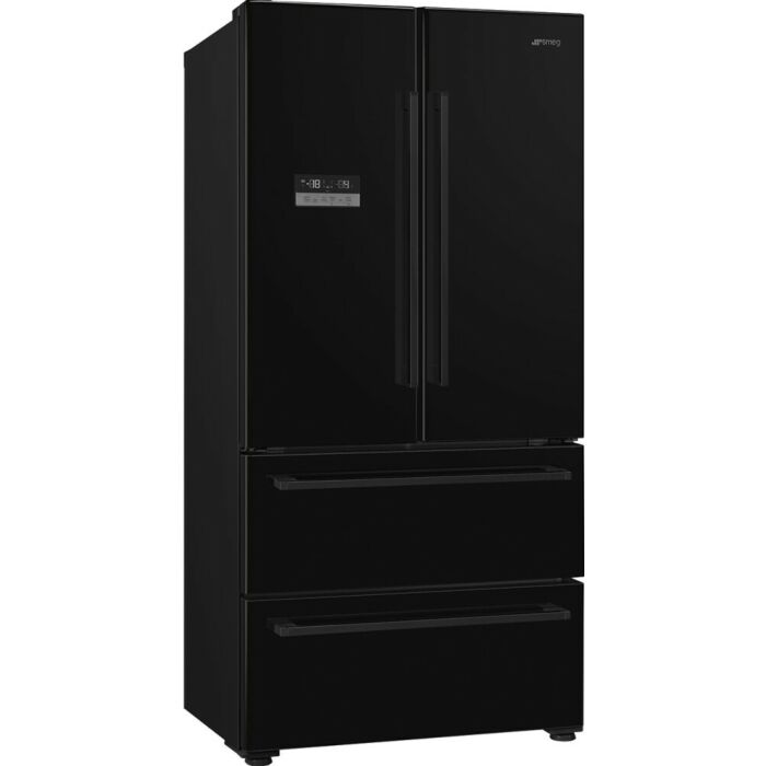 smeg design FQ55FNDE Universale Réfrigérateur à porte française avec congélateur - cm. 84 heures. 183 - lieutenant. 539 - noir