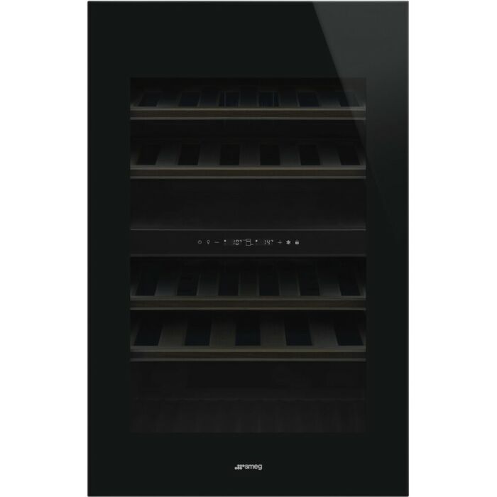 smeg design CVI040BE Universale Cantina vini da incasso cm. 60 - 40 bottiglie - vetro nero